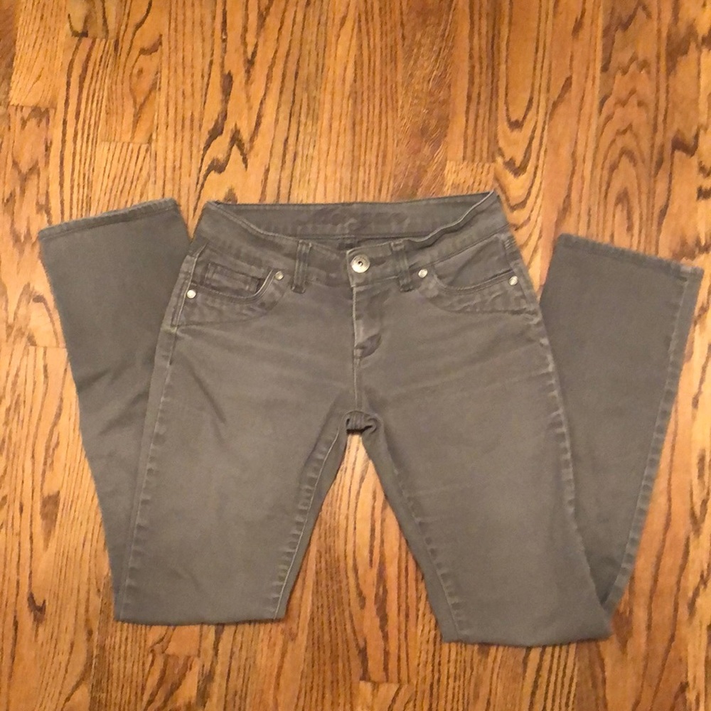 Delia’s Morgan straight leg jeans gray size 3/4 R